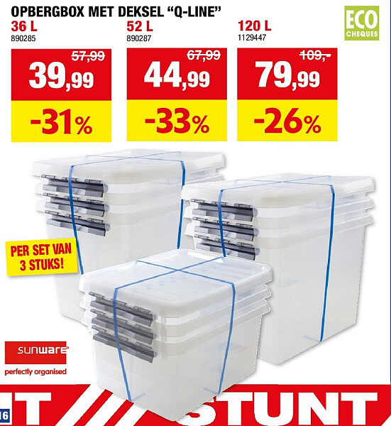 OPBERGBOX MET DEKSEL “Q-LINE”