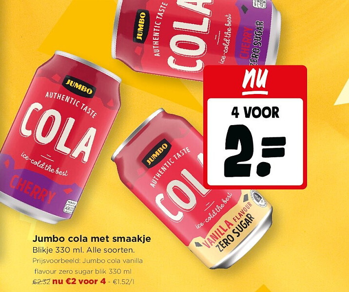 Jumbo cola met smaakje