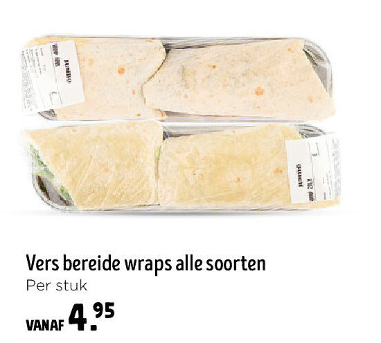Vers bereide wraps alle soorten