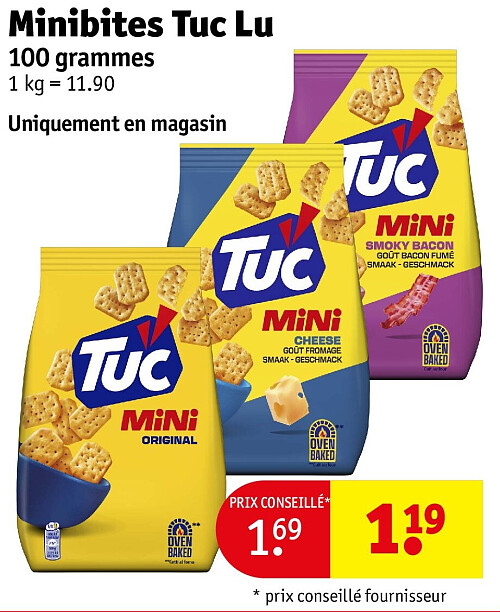 Minibites Tuc Lu 100 grammes