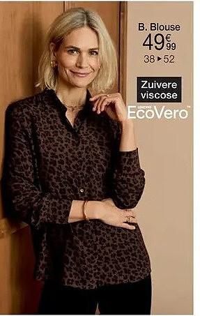 Blouse in zuivere viscose Lenzing EcoVero
