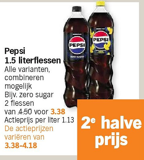 Pepsi 1.5 literflessen