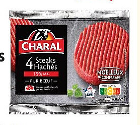 4 steaks hachés pur boeuf Charal