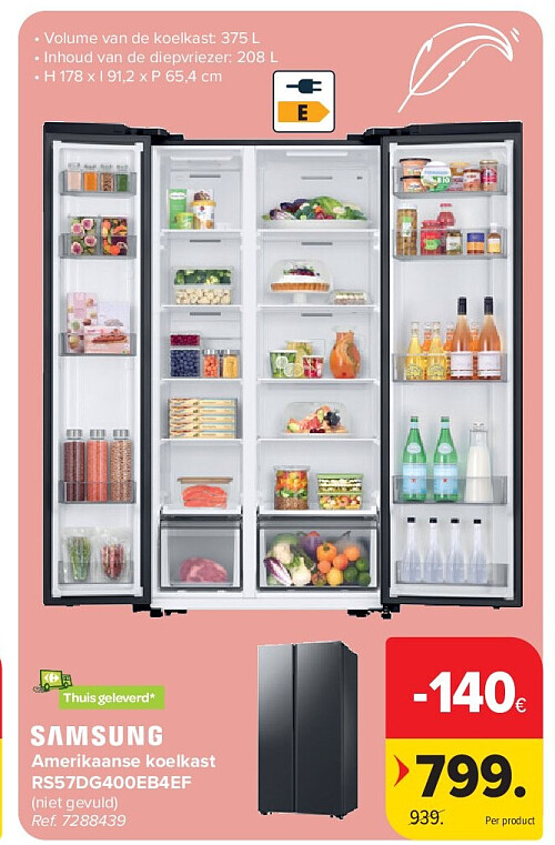 Amerikaanse koelkast RS57DG400EB4EF