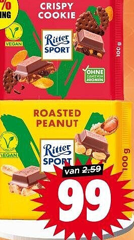 Ritter Sport vegan chocolade