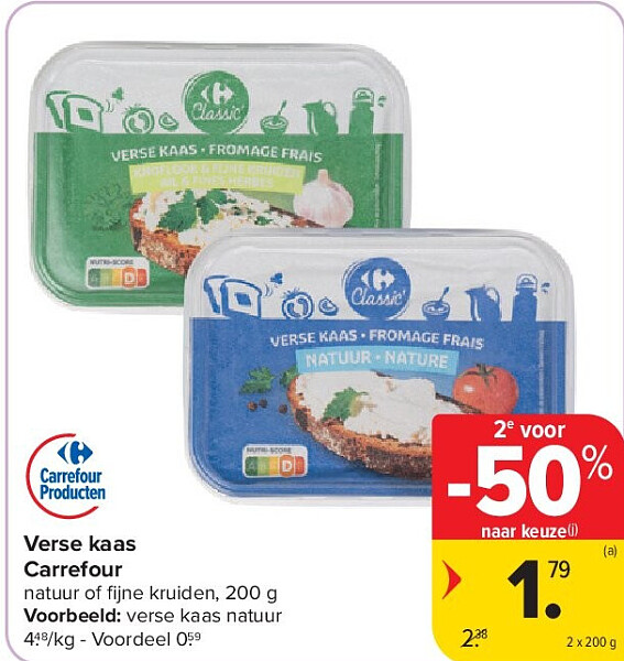 Verse kaas Carrefour