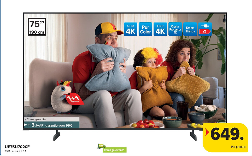 SAMSUNG UE75U7020F 4K TV