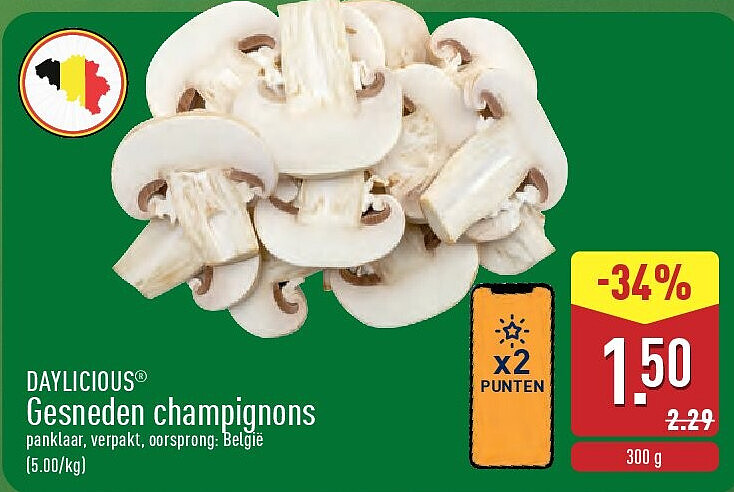 Gesneden champignons