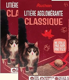 Litière agglomérante classique Auchan, 5 l