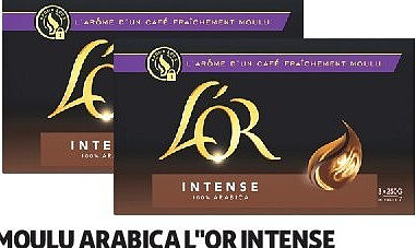 Café moulu arabica L'Or Intense 3 x 250 g