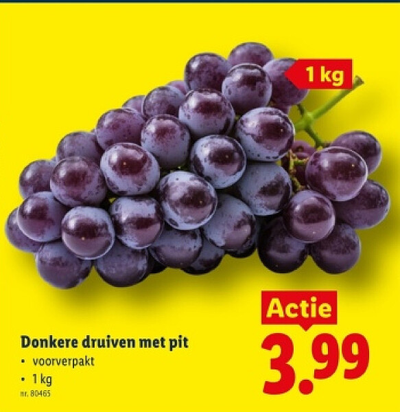 Donkere druiven met pit