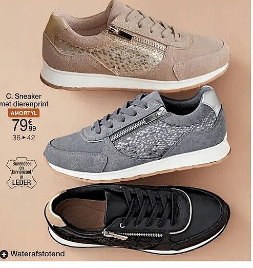 Sneaker met dierenprint