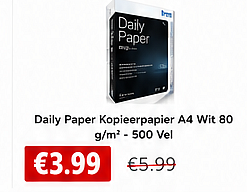 Daily Paper Kopieerpapier A4 Wit 80 g/m²-500 Vel