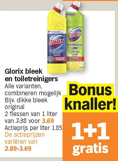 Glorix bleek en toiletreinigers