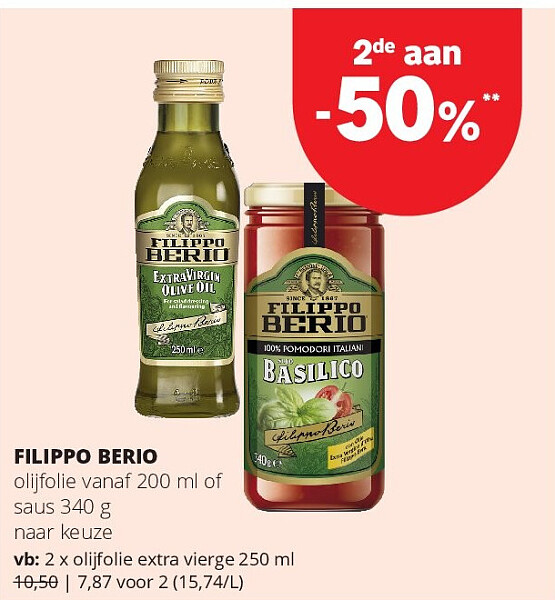 FILIPPO BERIO olijfolie extra vierge 250 ml