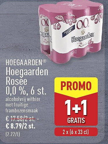 Hoegaarden Rosée 0,0 %, 6st.