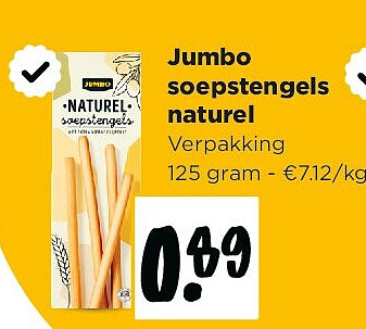 Jumbo soepstengels naturel
