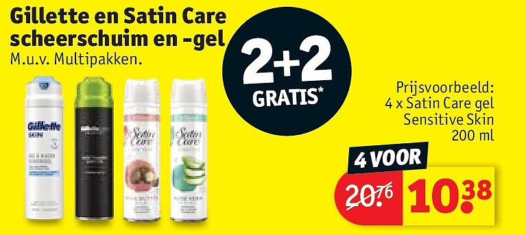 Gillette en Satin Care scheerschuim en -gel