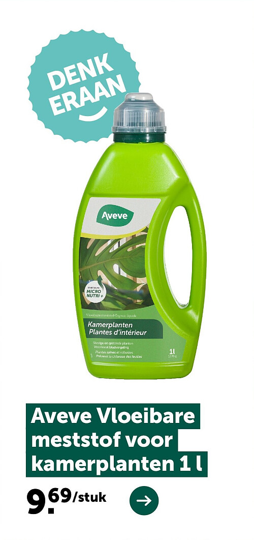 Aveve Vloeibare meststof voor kamerplanten 1 l