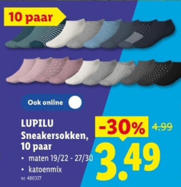 Sneakersokken, 10 paar