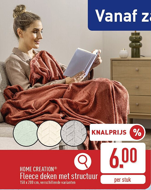 Fleece deken met structuur