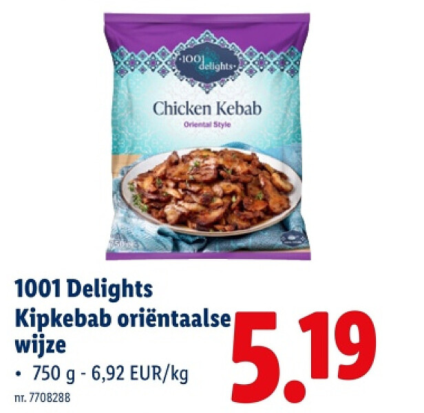 Kipkebab oriëntaalse wijze