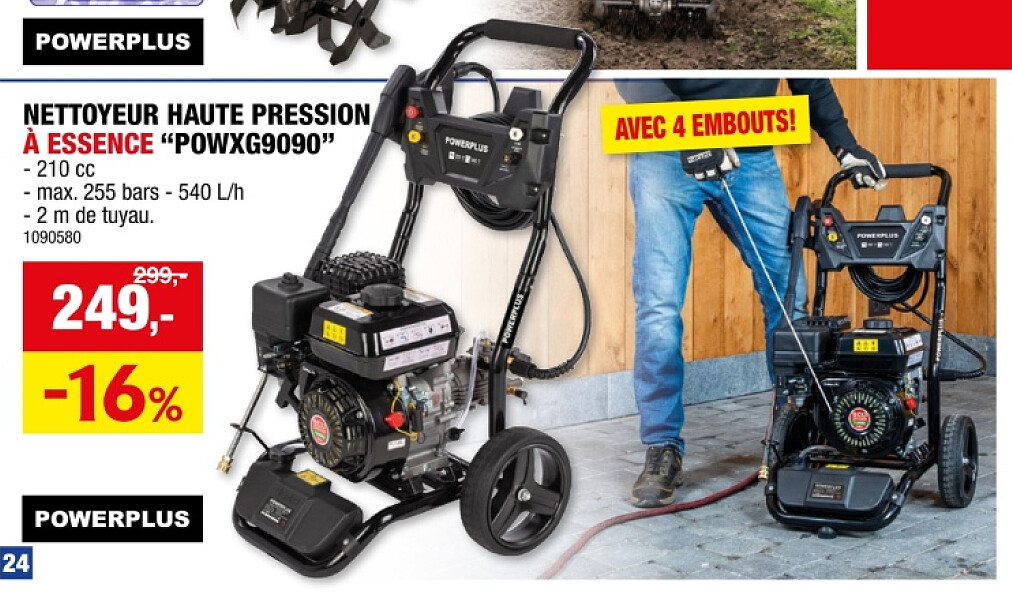 NETTOYEUR HAUTE PRESSION Á ESSENCE "POWXG9090"
