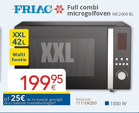 Friac Full combi microgolfoven MC2400 BL