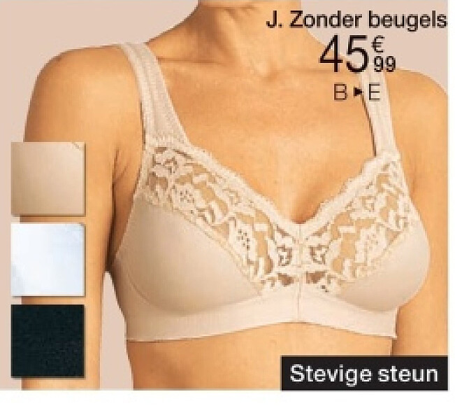 Beha zonder beugels met stevige steun