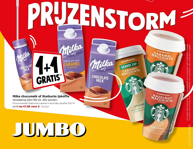 Milka chocomelk of Starbucks ijskoffie