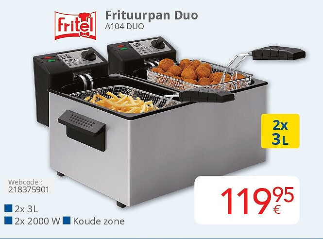 Frituurpan Duo A104 DUO