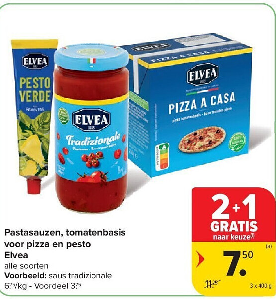 Pastasauzen, tomatenbasis voor pizza en pesto Elvea