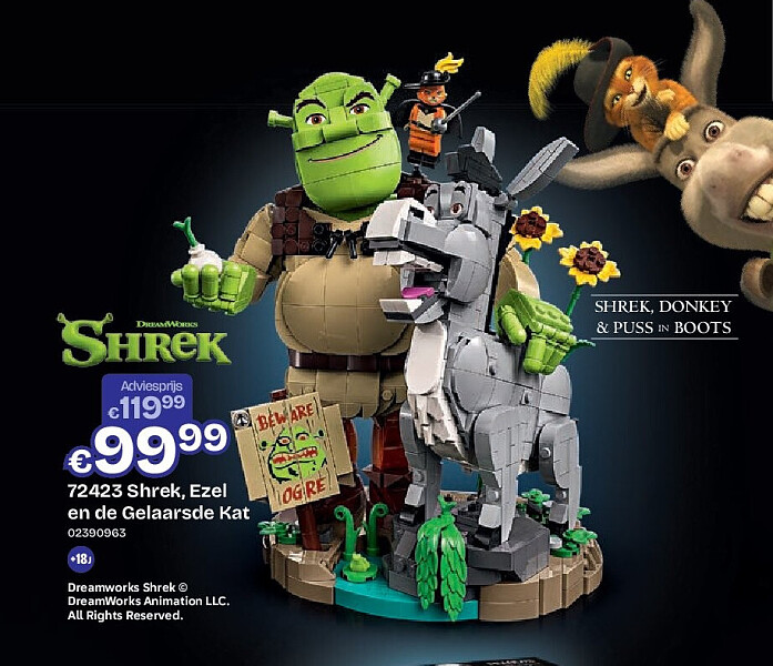 72423 Shrek, Ezel en de Gelaarsde Kat