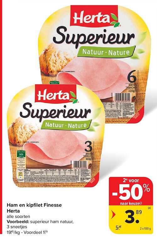 Ham en kipfi let Finesse Herta