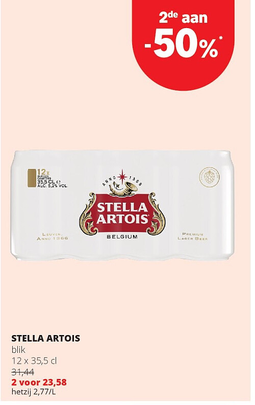 STELLA ARTOIS blik 12 x 35,5 cl