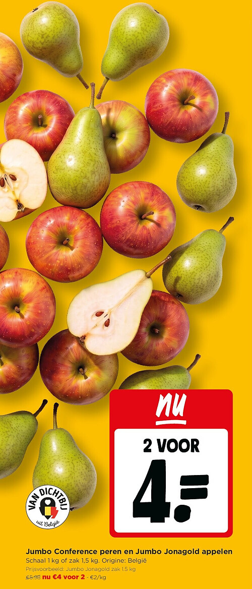 Jumbo Conference peren en Jumbo Jonagold appelen