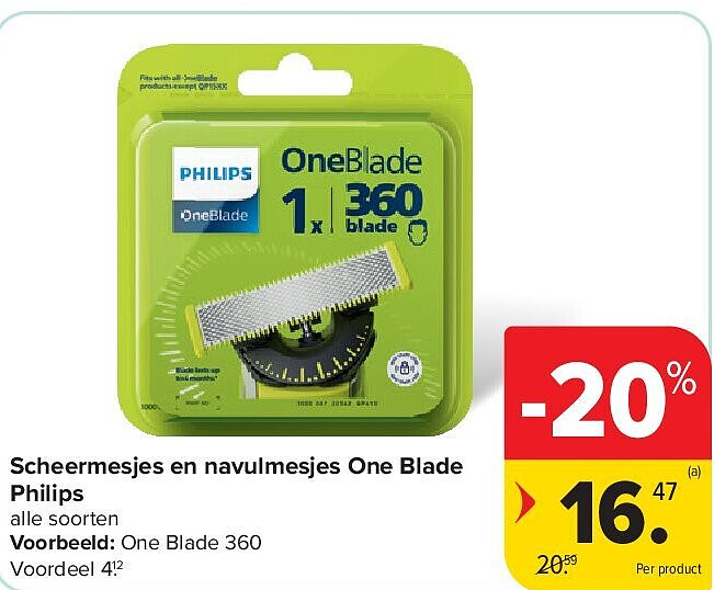 Scheermesjes en navulmesjes One Blade Philips