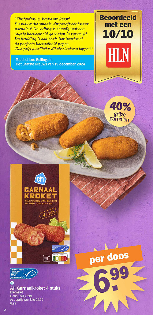 AH Garnaalkroket 4 stuks