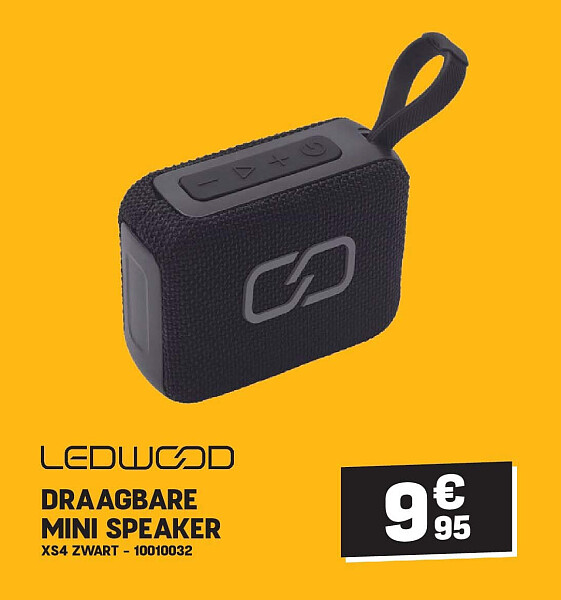 DRAAGBARE MINI SPEAKER XS4 ZWART