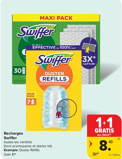 Recharges Swiffer 2 x 7 pièces