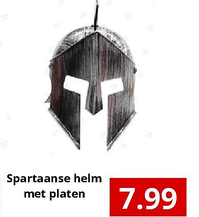 Spartaanse helm met platen