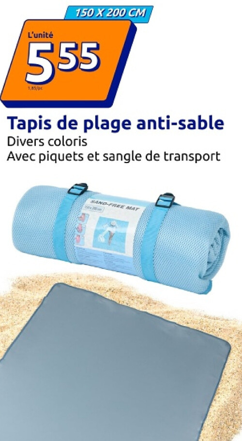 Tapis de plage anti-sable