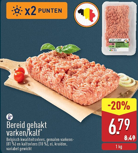 Bereid gehakt varken/kalf