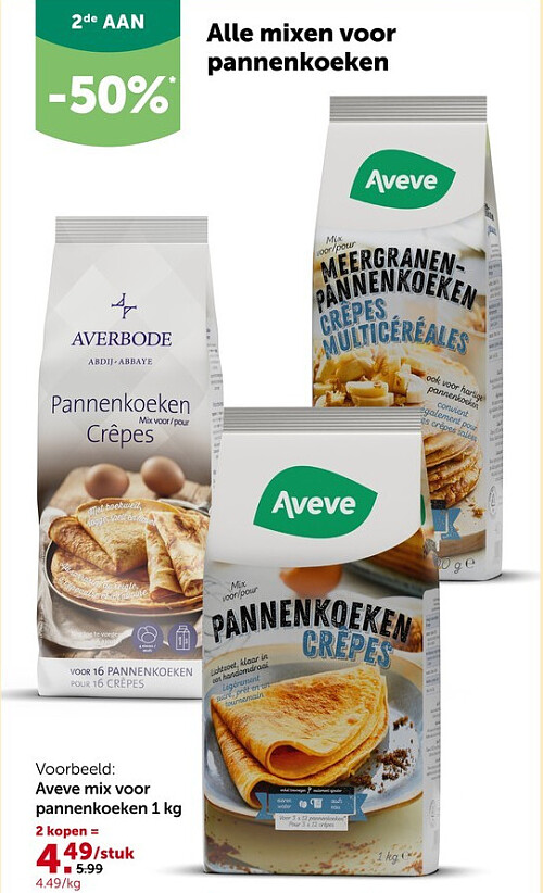 Aveve mix voor pannenkoeken 1 kg