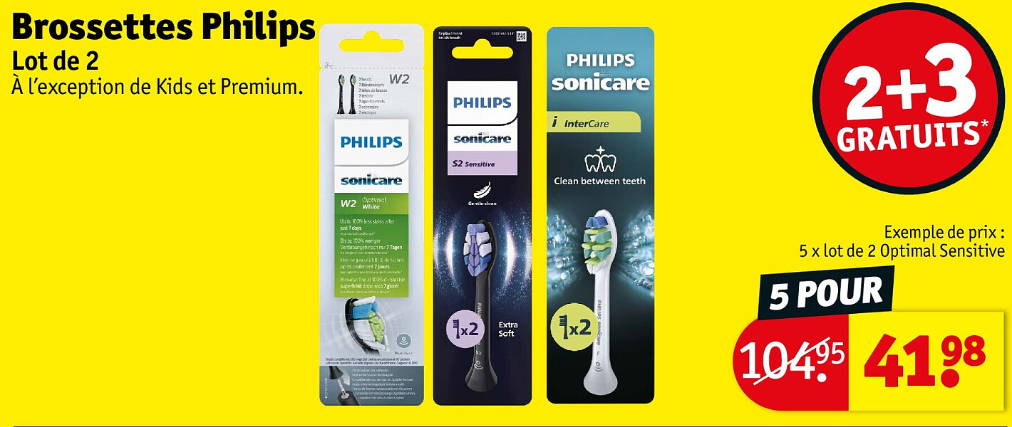 Brossettes Philips 5 POUR