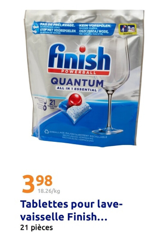 Tablettes pour lave-vaisselle Finish Powerball Quantum Essential All-in-1