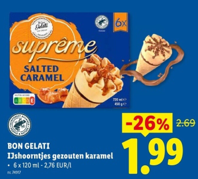 IJshoorntjes gezouten karamel