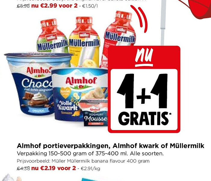 Almhof portieverpakkingen, Almhof kwark of Müllermilk