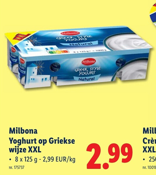 Yoghurt op Griekse wijze XXL