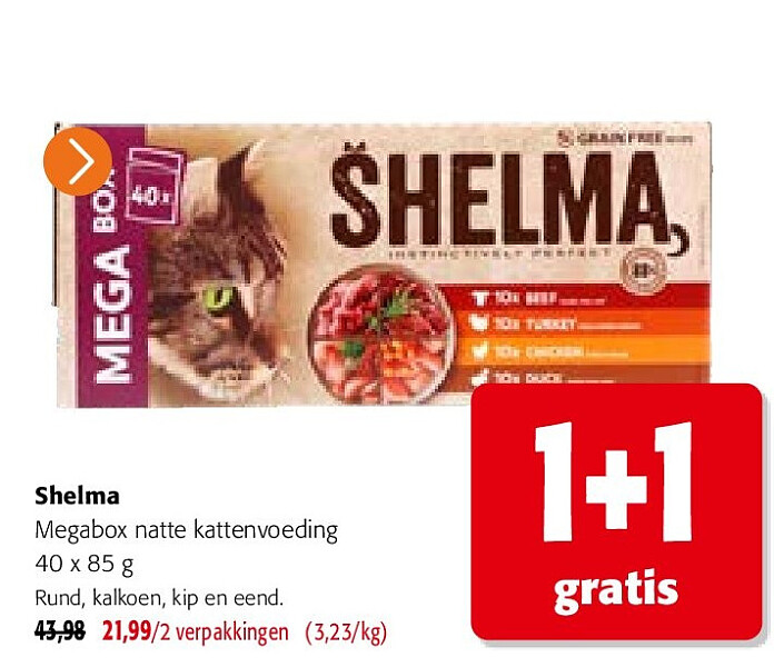 Shelma Megabox natte kattenvoeding 40 x 85 g